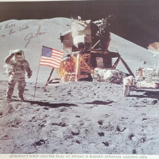 James Irwin signed photo 26x20cm