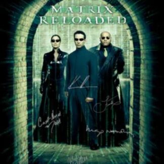 The Matrix Reloaded multi signed poster