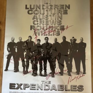 Expendables Poster - Autographed by 11 actors from the main cast - COA with numbered hologram