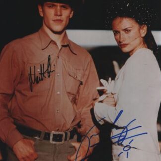 Matt Damon and Penélope Cruz in "All the Pretty Horses" - DOUBLE signed photo 10" x 8" with COA
