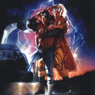 Michael J. Fox and Christopher Lloyd in "Back to the Future" - double signed 10" x 8" photo with COA