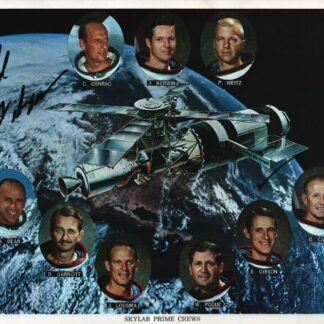 Astronaut Edward Gibson – Signed 10" x 8" Skylab Crews Image with COA