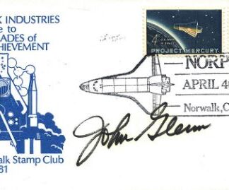 Astronaut John Glenn – Signed 1981 Norwalk Stamp Club Commemorative Cover