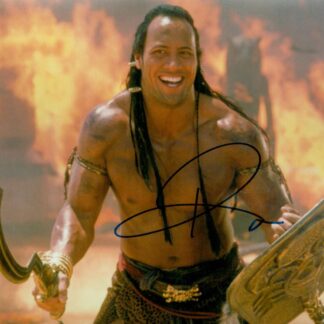 Dwayne “The Rock” Johnson as Mathayusas in 'The Scorpion King" - signed photo 10" x 8" with COA