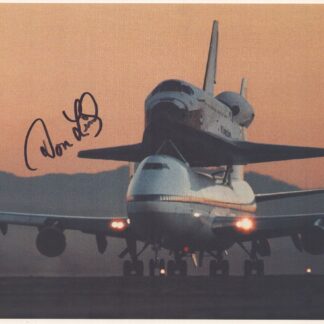 Astronaut Donald Lind – Signed 10" x 8" Shuttle Carrier Aircraft Photo