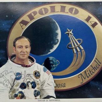 Astronaut Edgar Mitchell – 8" x 10" Signed & dedicated NASA Apollo 14 Portrait Photo with COA