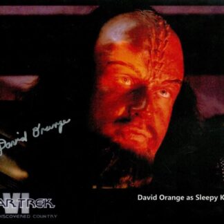 David Orange as the memorable “Sleepy Klingon” in Star Trek VI - signed photo 10" x 8" with COA