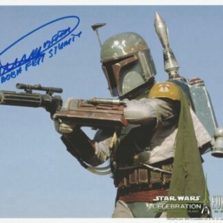Star Wars V: Dicky Beer Boba Fett stunt double autographed photo 10" x 8" - with COA