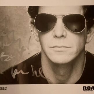 Lou Reed – Signed 12″x8″ Photo with COA
