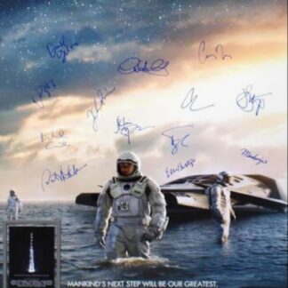 Interstellar Movie Poster - Cast autographed