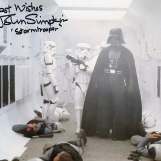 Star Wars: John Simpkin as Stormtrooper photo 10" x 8" - with COA