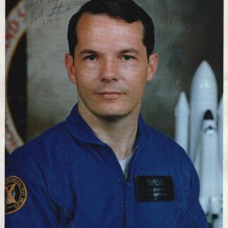 Astronaut Robert L. Stewart – 8" x 10" Signed NASA STS-41B Portrait Photo with COA