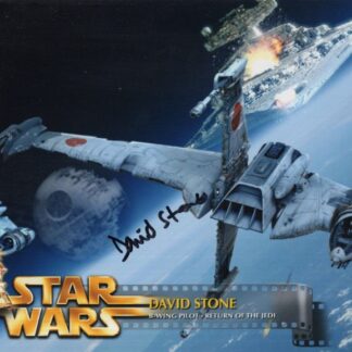 Star Wars: David Stone as B-Wing pilot autographed photo 10" x 8" - with COA