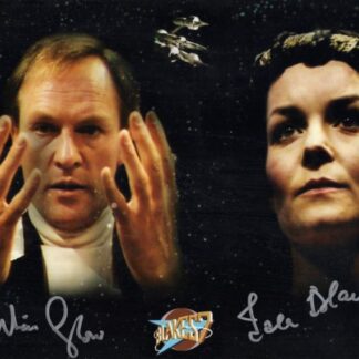 Julian Glover & Isla Blair in the series Blake’s 7 – double-signed 10" x 8" photo with COA