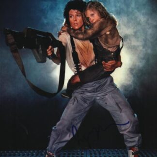 Sigourney Weaver as Ripley in Aliens - autographed photo 10" x 8" - with COA
