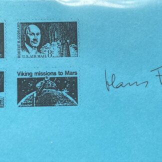 FDC First Day Cover Signed by Hans Kennel, V2 Rocket Scientist - with COA