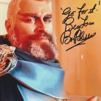 Brian Blessed as Prince Vultan in the movie Flash Gordon – signed & dedicated 10" x 8" photo with COA