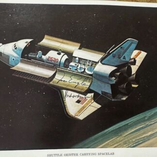 Astronauts Joe Engle & Richard Truly – Double Signed NASA STS-2 Space Shuttle Photo with Spacelab (8" x 10") with COA