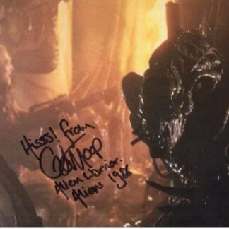 Carl Toop as Alien Warrior in the movie Aliens – signed 10" x 8" photo with COA