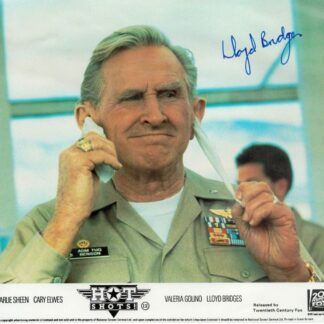 Lloyd Bridges as Admiral Thomas 'Tug' Benson from "Hot Shots!" - signed photo 10" x 8" with COA