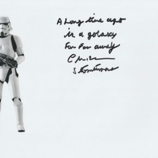 Star Wars: Chris Burn as Stormtrooper 10" x 8" autographed photo - with COA