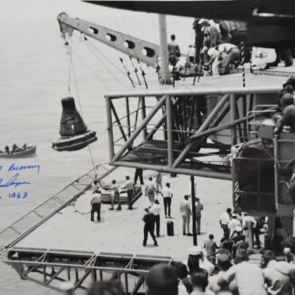 Astronaut Gordon Cooper – 8" x 10" Signed NASA Faith 7 Recovery Press Photo (Dated May 16, 1963) with COA