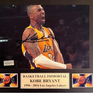 Kobe Bryant – signed photo mounted to 8" x 10" with COA