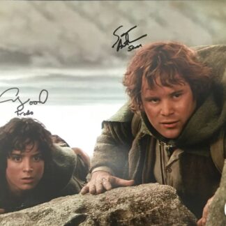 Elijah Wood & Sean Astin as Frodo & Sam in The Lord of the Rings – Signed 8″ x 10″ Photo with COA signed in person