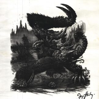 Des Hanley – Signed 16″ x 12″ Print of Scyla Anfingrimm from Warhammer with COA