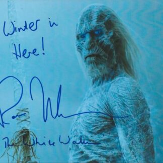 Ross Mullan as White Walker in Game of Thrones – Signed & dedicated 10" x 8" Colour Photo with COA