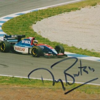 Thierry Boutsen Belgian F1 driver – signed 6" x 4" color photo with COA