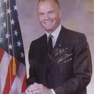 Astronaut John Glenn – Large signed 19,5" x 16" Portrait Photo