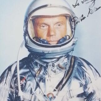 Astronaut John Glenn – Signed & dedicated 10" x 8" Mercury Suit Portrait Photo with COA