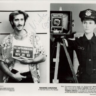 Nicholas Cage as H.I. "Hi" McDunnough in "Raising Arizona" - 10" x 8" autographed photo with COA