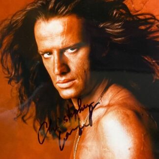 Christopher Lambert as John Clayton in Greystoke: The Legend of Tarzan, Lord of the Apes - signed 10" x 8" photo with COA