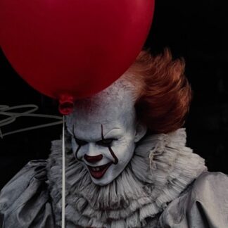 Bill Skarsgård as Pennywise the Dancing Clown in the movie "It" - signed 10" x 8" photo with COA