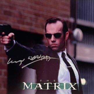 Hugo Weaving as Agent Smith in the movie The Matrix – signed 10" x 8" photo with COA