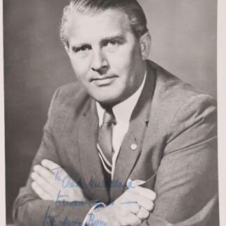 Dr. Wernher von Braun – A Space Pioneer Hand-Signed Vintage Portrait with Dedication