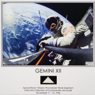 Gemini 12 Flown “Mission Procedures” Page Segment – flown in space