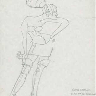 Tony Salmons Original Signed Sketch – Black Widow (8.5″ x 11″, Unframed) with COA