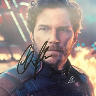 Chris Pratt as Peter Jason Quill, also known by his alias Star-Lord in the film "Guardians of the Galaxy" signed 10" x 8" photo - with COA