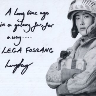 Lucy Feng as Lega Fossang in Star Wars: The Rise of Skywalker – signed 8"x10" B&W photo with COA