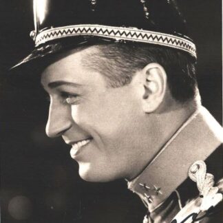 Maurice Chevalier – signed 6" x 3" vintage black and white photo with COA