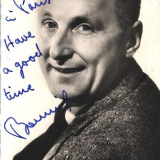 Bourvil – signed 6" x 4" vintage black and white photo with COA
