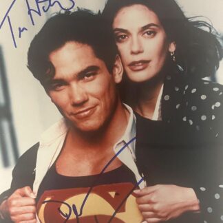 Dean Cain and Teri Hatcher as Clark Kent and Lois Lane in Lois & Clark: The New Adventures of Superman – Double Signed 8" x 10" Photo with COA