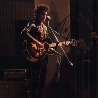 Timothée Chalamet as Bob Dylan in A Complete Unknown – Signed 8″ x 10″ Photo with COA