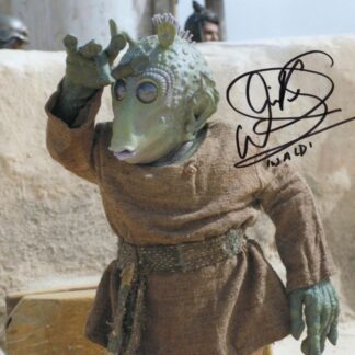 Warwick Davis as Wald in Star Wars – Signed 10″ x 8″ Color Photo with COA