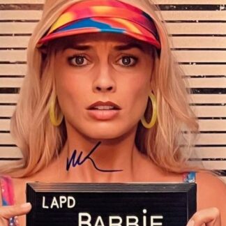 Margot Robbie as Barbie – Signed 8″x10″ Mugshot Photo with COA