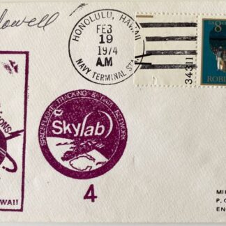 NASA Skylab 4 – Signed First Day Cover by J. Mcdowell (Feb 19, 1974 – Honolulu, Hawaii) with COA
