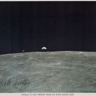 Bill Snoddy – Apollo 16 Earthrise – signed 10"x8" photo with COA